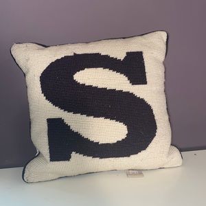 Pottery Barn Teen S initial pillow